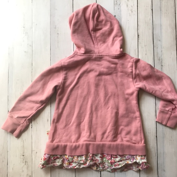 Appaman Girls Pink Hooded Sweatshirt w/ Ruffles - Picture 10 of 11